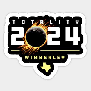 Wimberley Texas 2024 Total Solar Eclipse Sticker